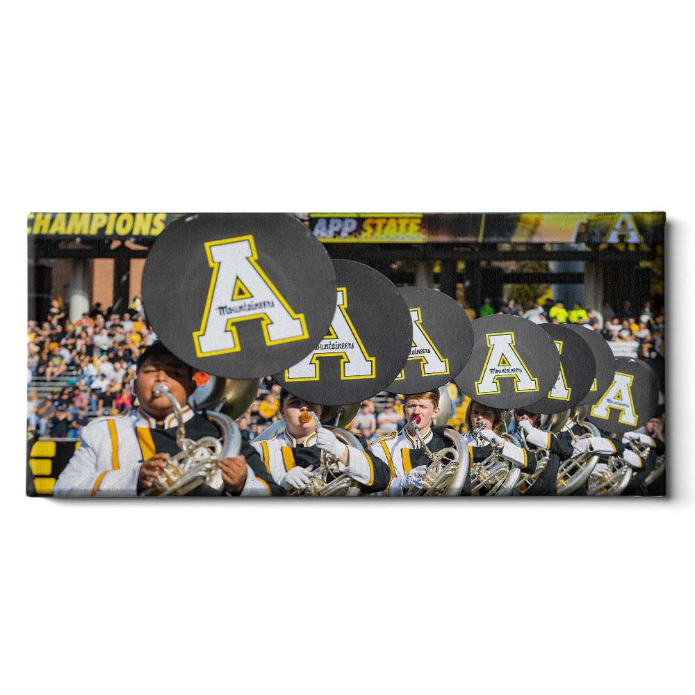 Appalachian State Mountaineers - Marching Mountaineers Panoramic - College Wall Art #Canvas