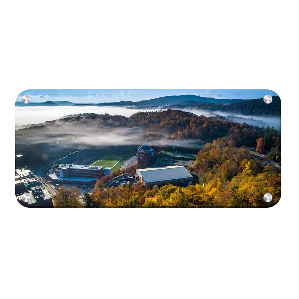 Appalachian State Mountaineers - Autumn Mist Panoramic - College Wall Art #Metal