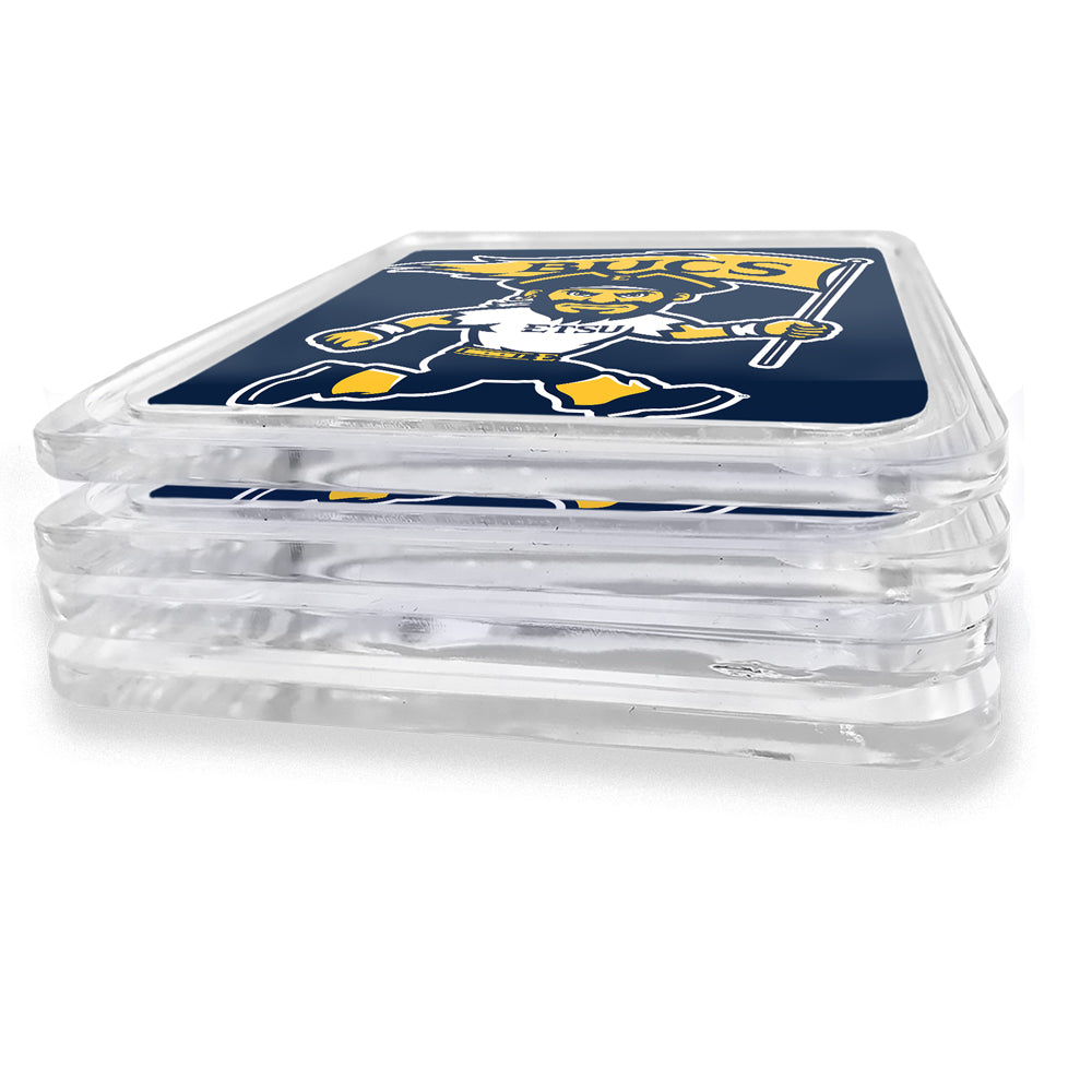 ETSU Bucs - Bucky Spirit Blue Drink Coaster