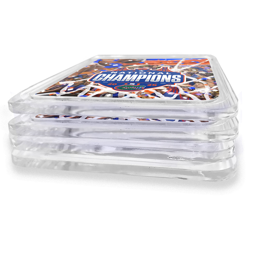 Florida Gators - 2025 Florida Gators National Champions NCAA Mens Basketball Drink Coaster