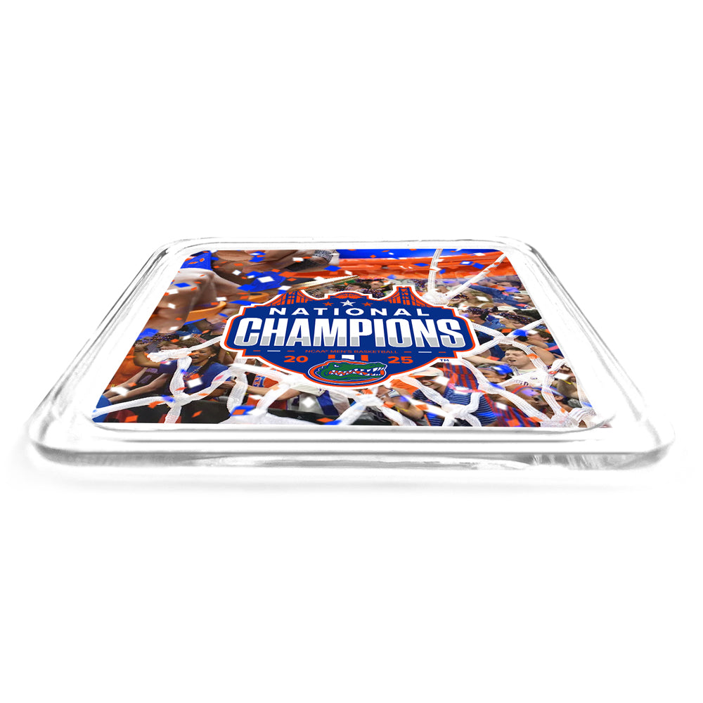 Florida Gators - 2025 Florida Gators National Champions NCAA Mens Basketball Drink Coaster