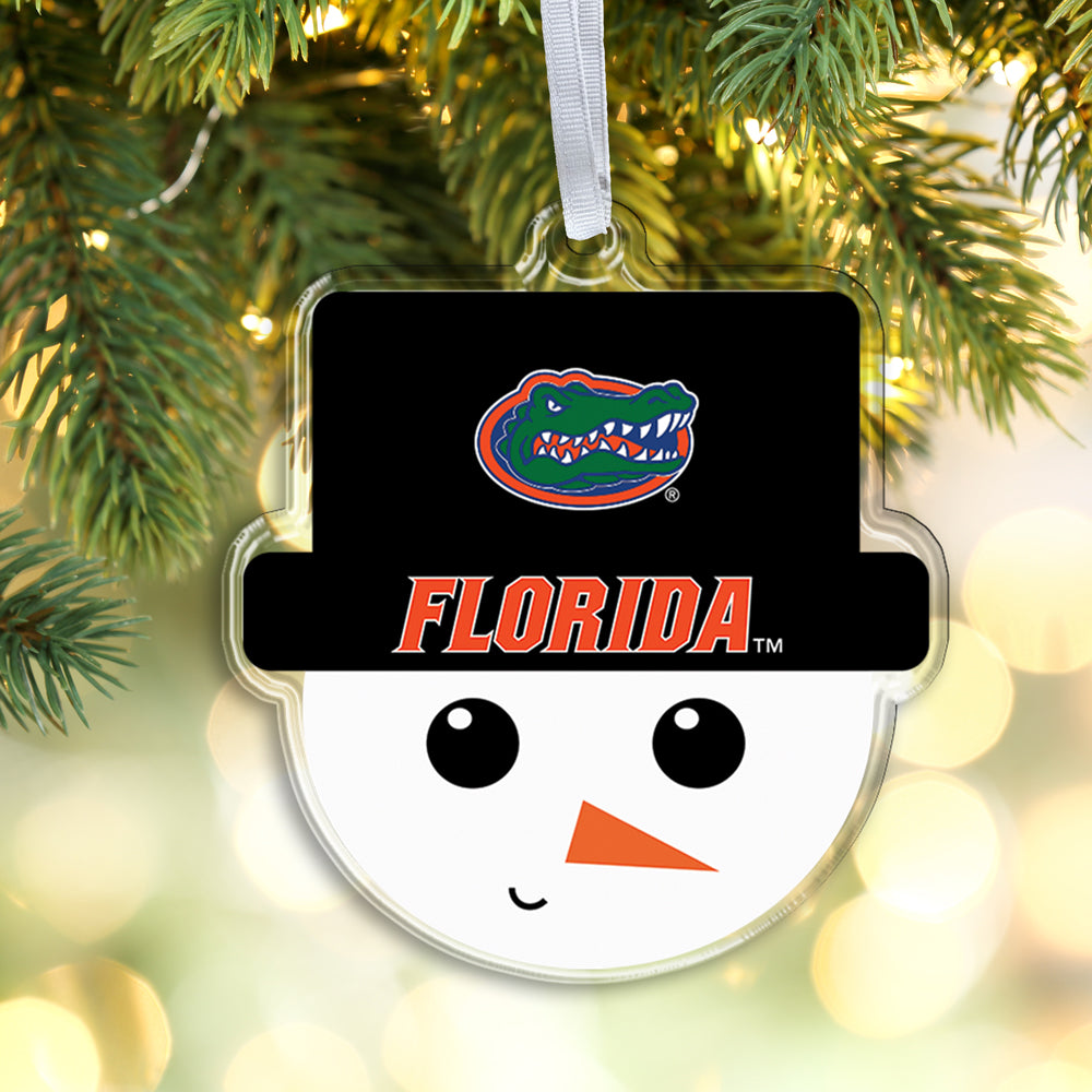 Florida Gators - Florida Snowman Head Double-Sided Ornament