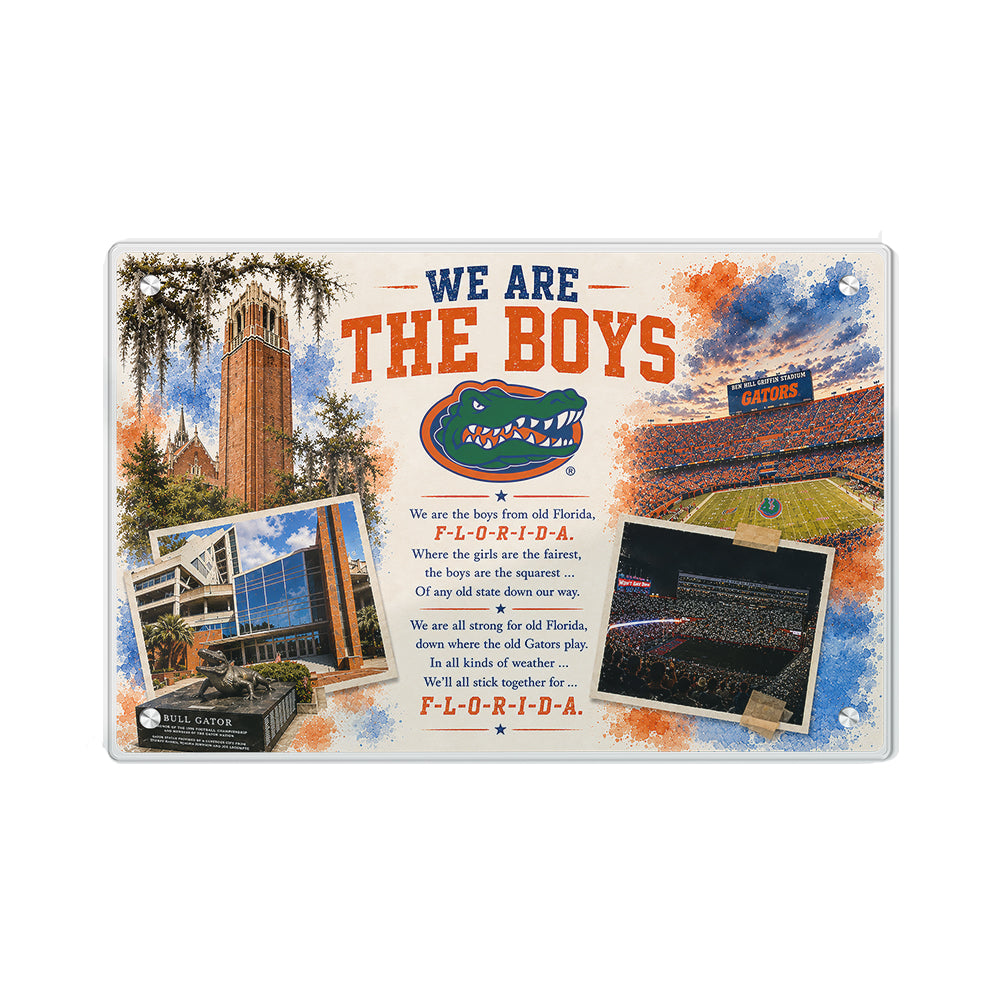 Florida Gators - We are the Boys from Old Florida - College Wall Art #Acrylic