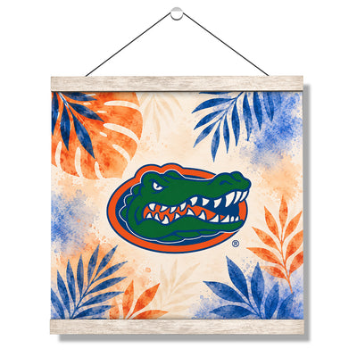 Florida Gators - Tropical Gator - College Wall Art #Hanging Canvas