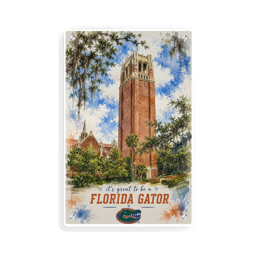 Florida Gators - It's Great to be a Florida Gator Bell Tower - College Wall Art #Metal