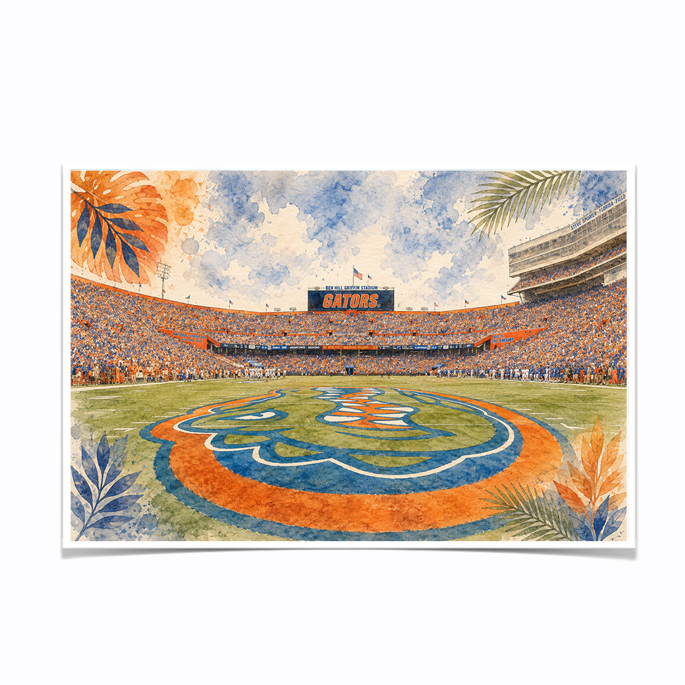 Florida Gators - Gators Game Day at Ben Hill Griffin Stadium - College Wall Art #Poster