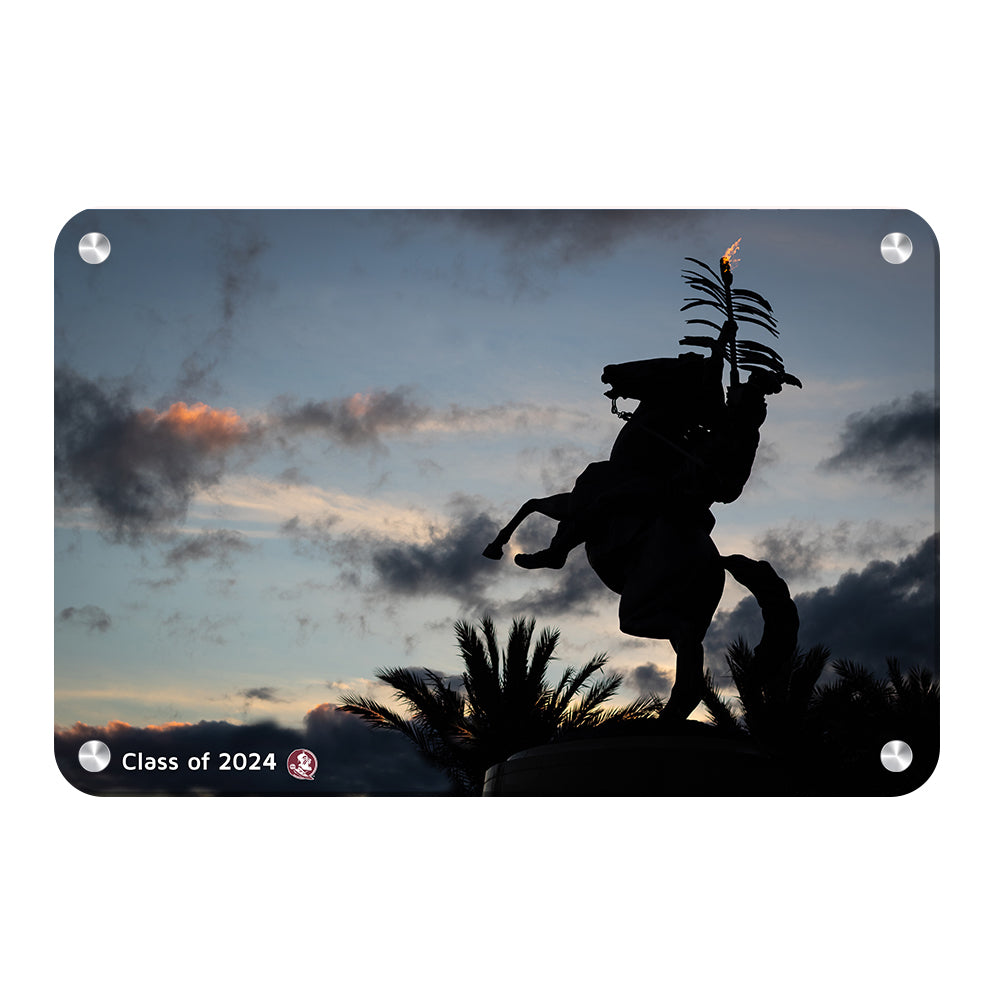 Florida State Seminoles - Seminole Silhouette Class of 2024 - College Wall Art #Metal