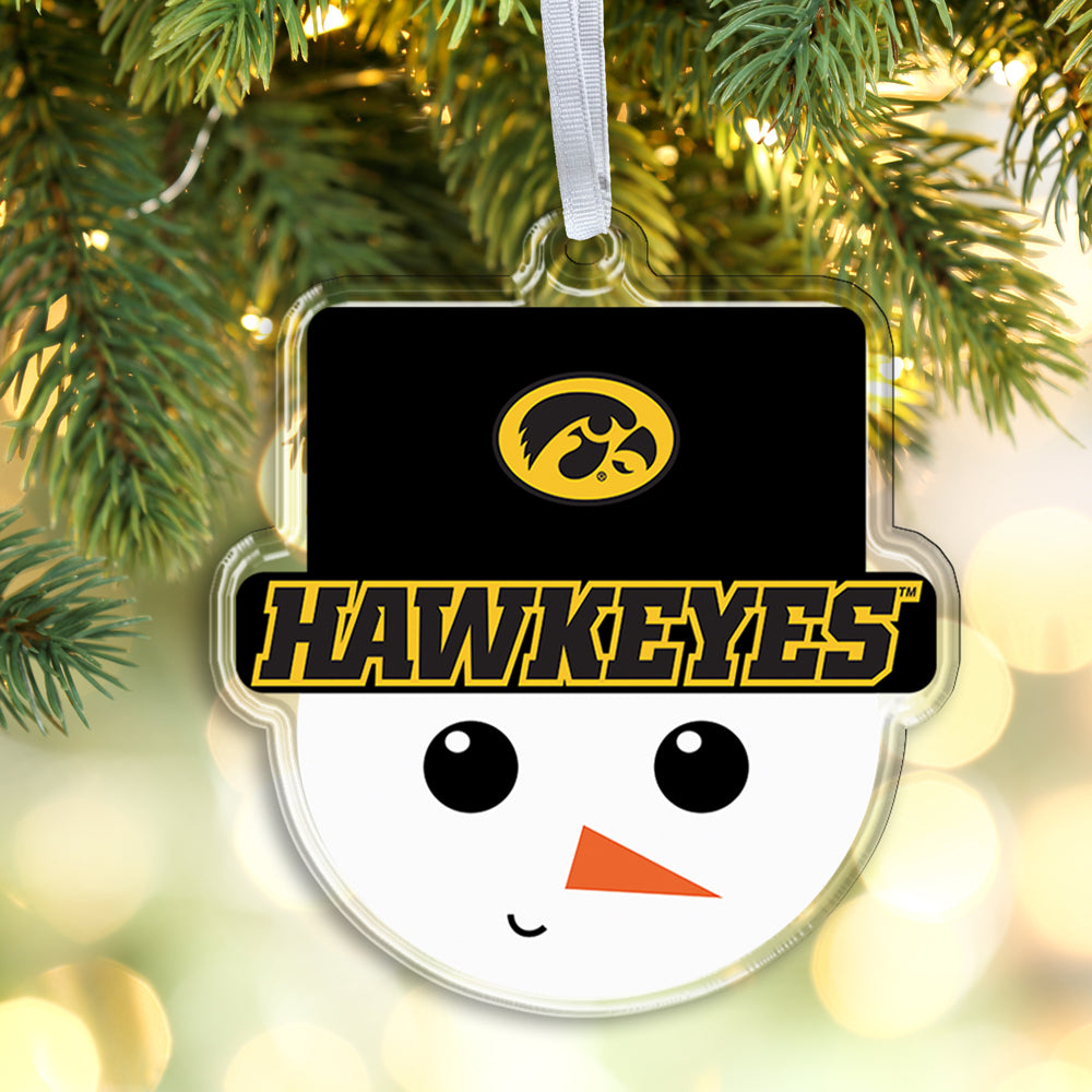 Iowa Hawkeyes - Iowa Hawkeyes Snowman Head Ornament