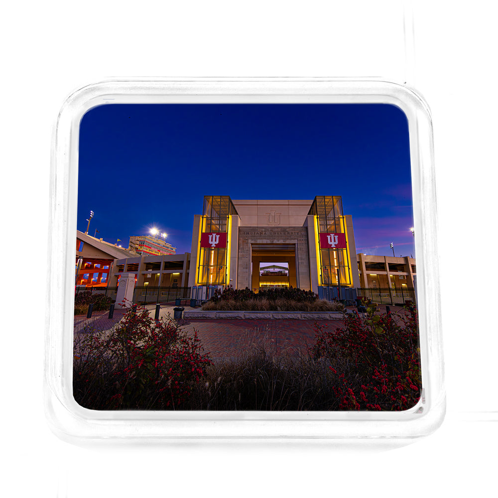 Indiana Hoosiers - Sunrise over Indiana's Memorial Stadium Acrylic Drink Coaster
