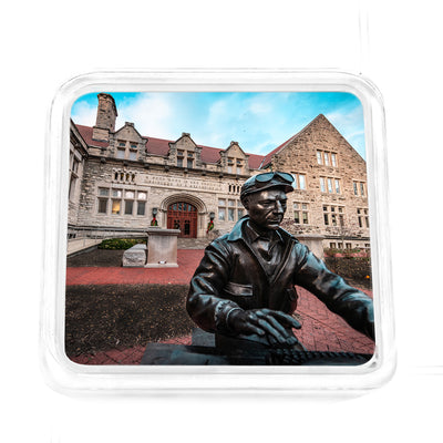 Indiana Hoosiers - A Good Book is the Precious Life-Blood of a Master-Spirit Acrylic Drink Coaster
