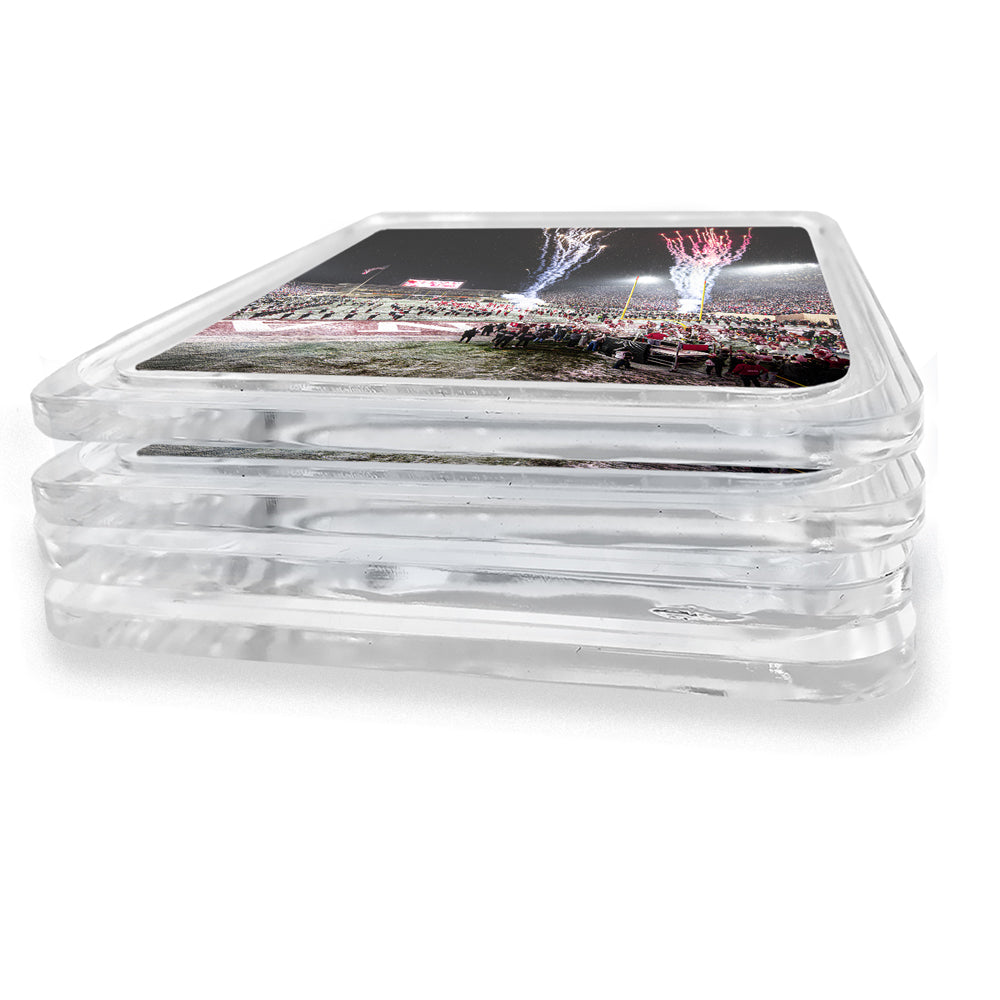 Indiana Hoosiers - Snowy Hoosier Entrance Acrylic Drink Coaster