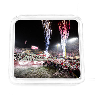 Indiana Hoosiers - Snowy Hoosier Entrance Acrylic Drink Coaster