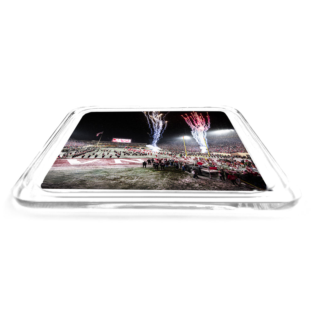 Indiana Hoosiers - Snowy Hoosier Entrance Acrylic Drink Coaster