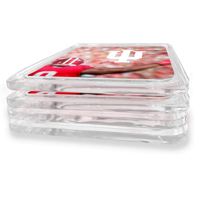 Indiana Hoosiers - Indiana Football Motion with IU Mark Acrylic Drink Coaster