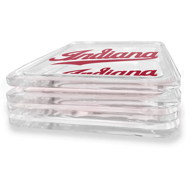 Indiana Hoosiers - Indiana Script Acrylic Drink Coaster