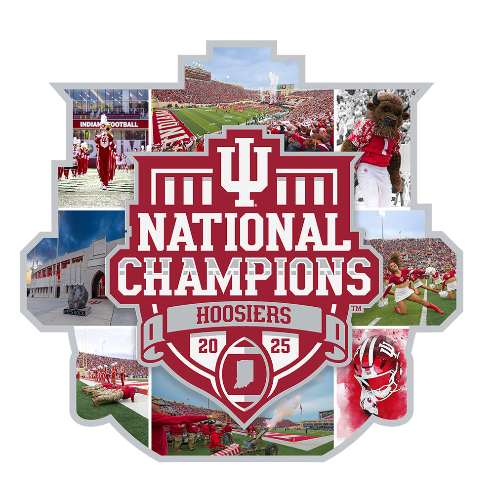 Indiana Hoosiers - Indiana Hoosiers National Championship Two Layer Dimensional Acrylic Desktop Mini Art (Copy)