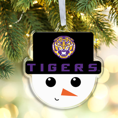 LSU Tigers - LSU Snowman Face Double-Sided Ornament