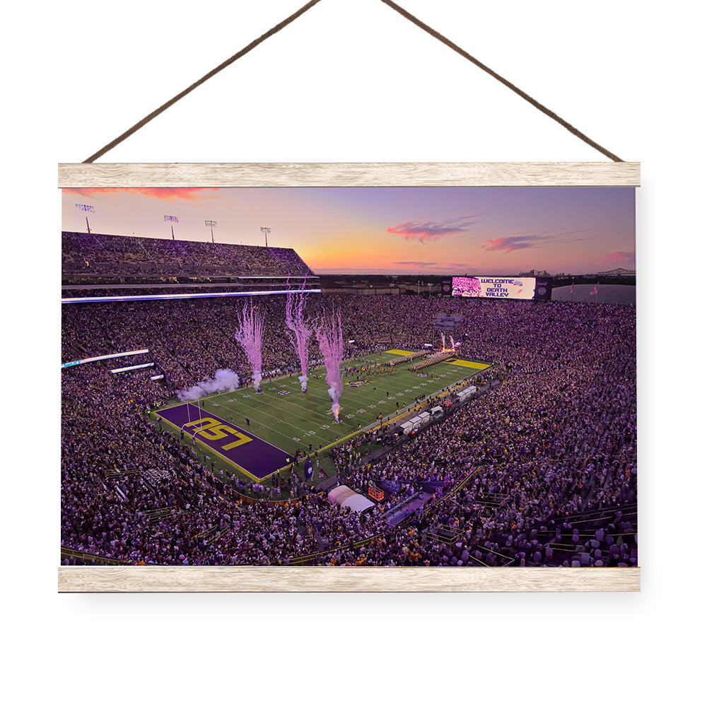 LSU Tigers - Welcome to Death Valley - College Wall Art #Hanging Canvas