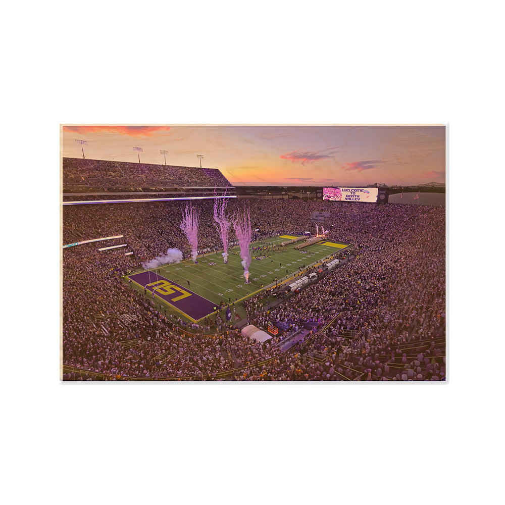 LSU Tigers - Welcome to Death Valley - College Wall Art #Wood