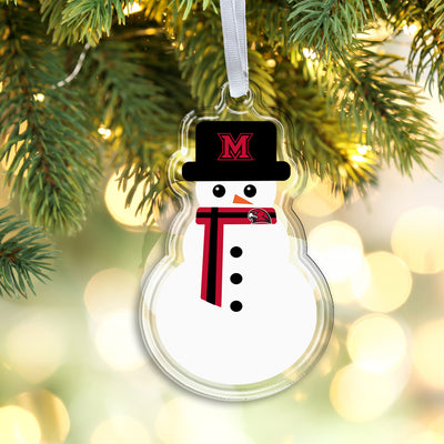 Miami RedHawks - Miami Snowman Double-Sided Ornament