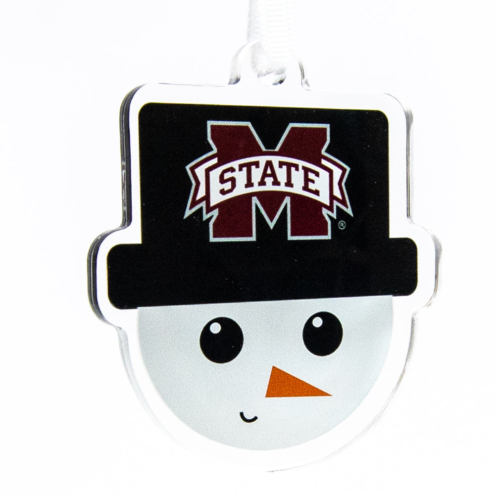 Mississippi State Bulldogs - Snowman Head Ornament