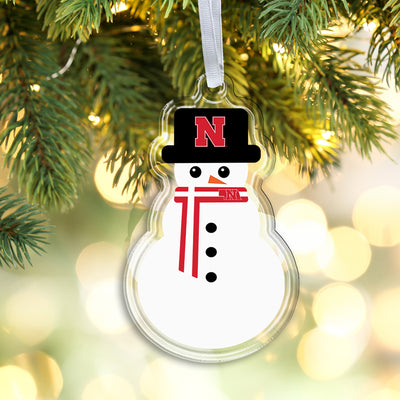 Nebraska Cornhuskers - Nebraska Snowman Double-Sided Ornament