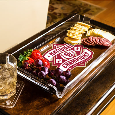Oklahoma Sooners - Baseball National Champions Decorative Acrylic Serving Tray