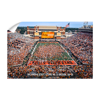 Oklahoma State Cowboys - Oklahoma State Stuns No. 6 Oregon - College Wall Art #Wall Decal