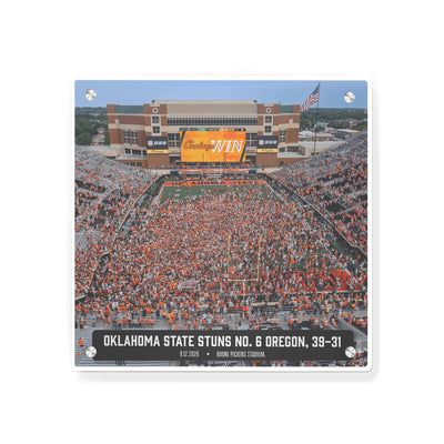 Oklahoma State Cowboys - Oklahoma State Stuns No. 6 Oregon Storms the Field - College Wall Art #Metal