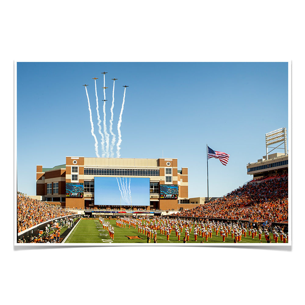 Oklahoma State Cowboys - OSU Flyover - College Wall Art #Photo Poster