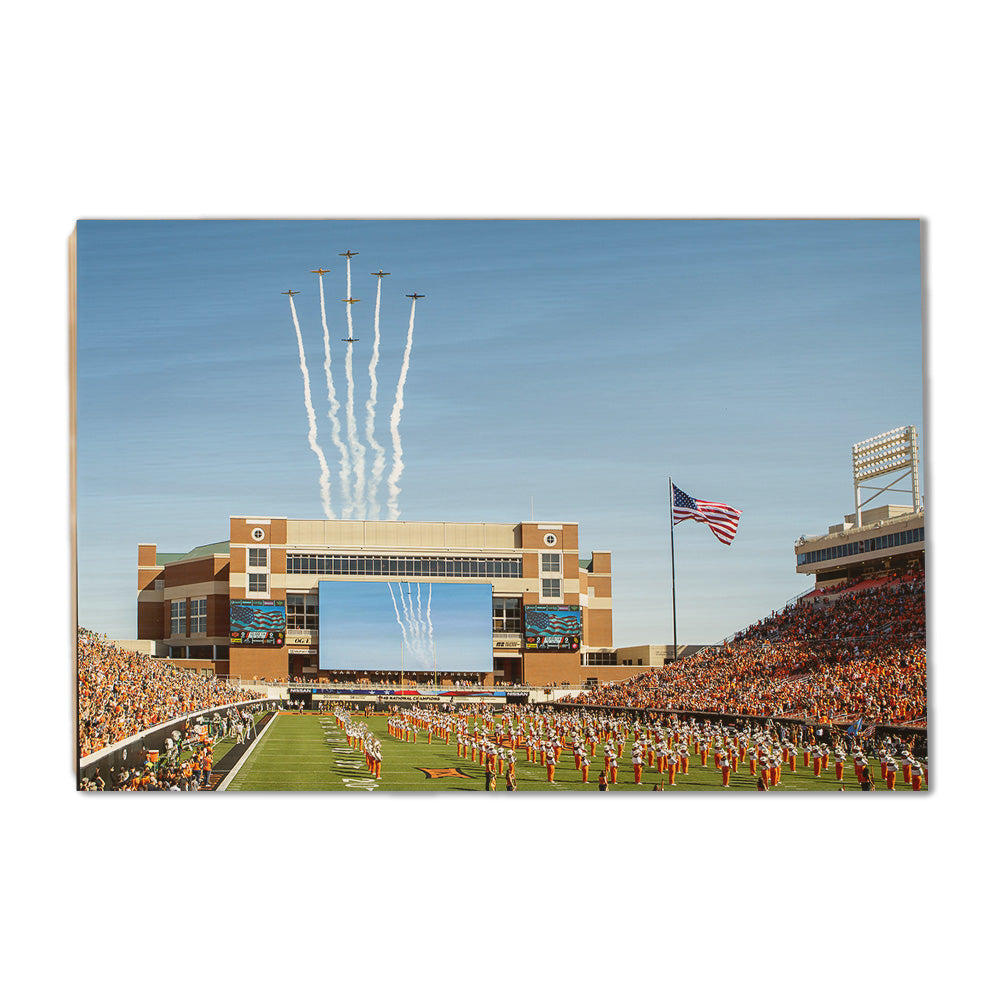 Oklahoma State Cowboys - OSU Flyover - College Wall Art #Wood