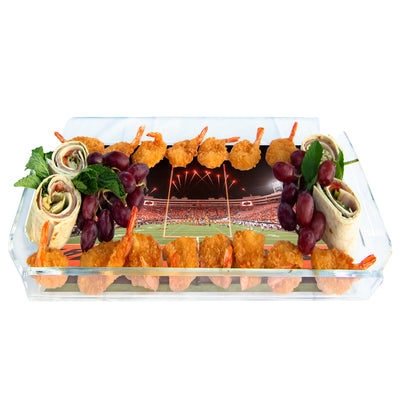 Oklahoma State Cowboys - Boone Pickens Stadium from the End Zone Decorative Acrylic Serving Tray