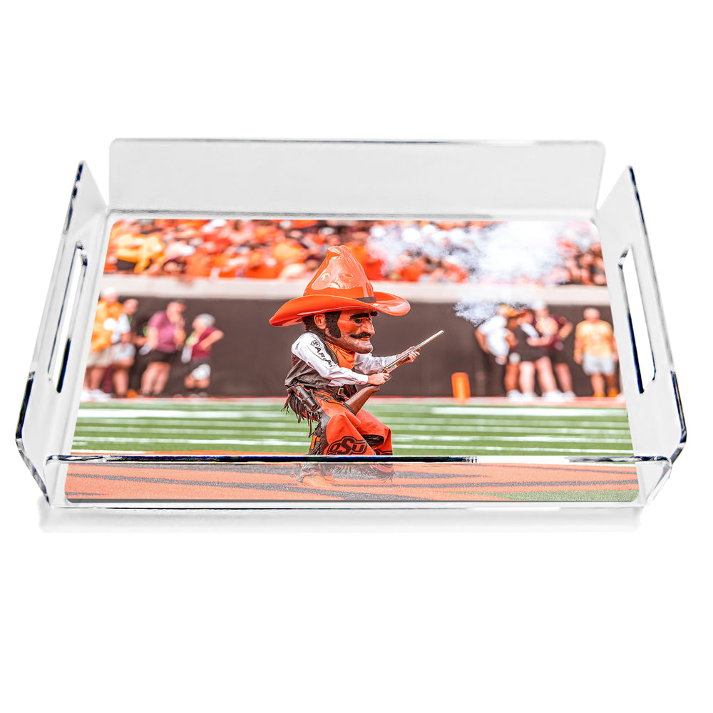 Oklahoma State Cowboys - Pistol Pete Decorative Acrylic Serving Tray