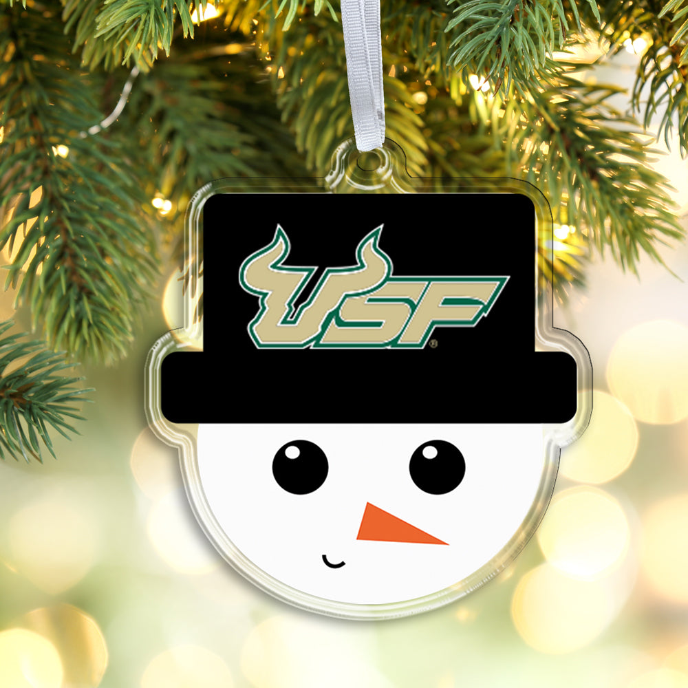 USF Bulls - USF Snowman Head Ornament