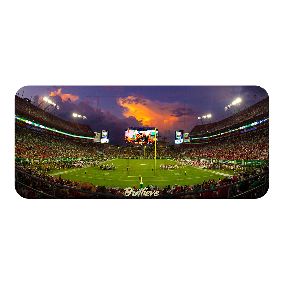 USF Bulls - Bullieve Sunset Panoramic - College Wall Art #PVC