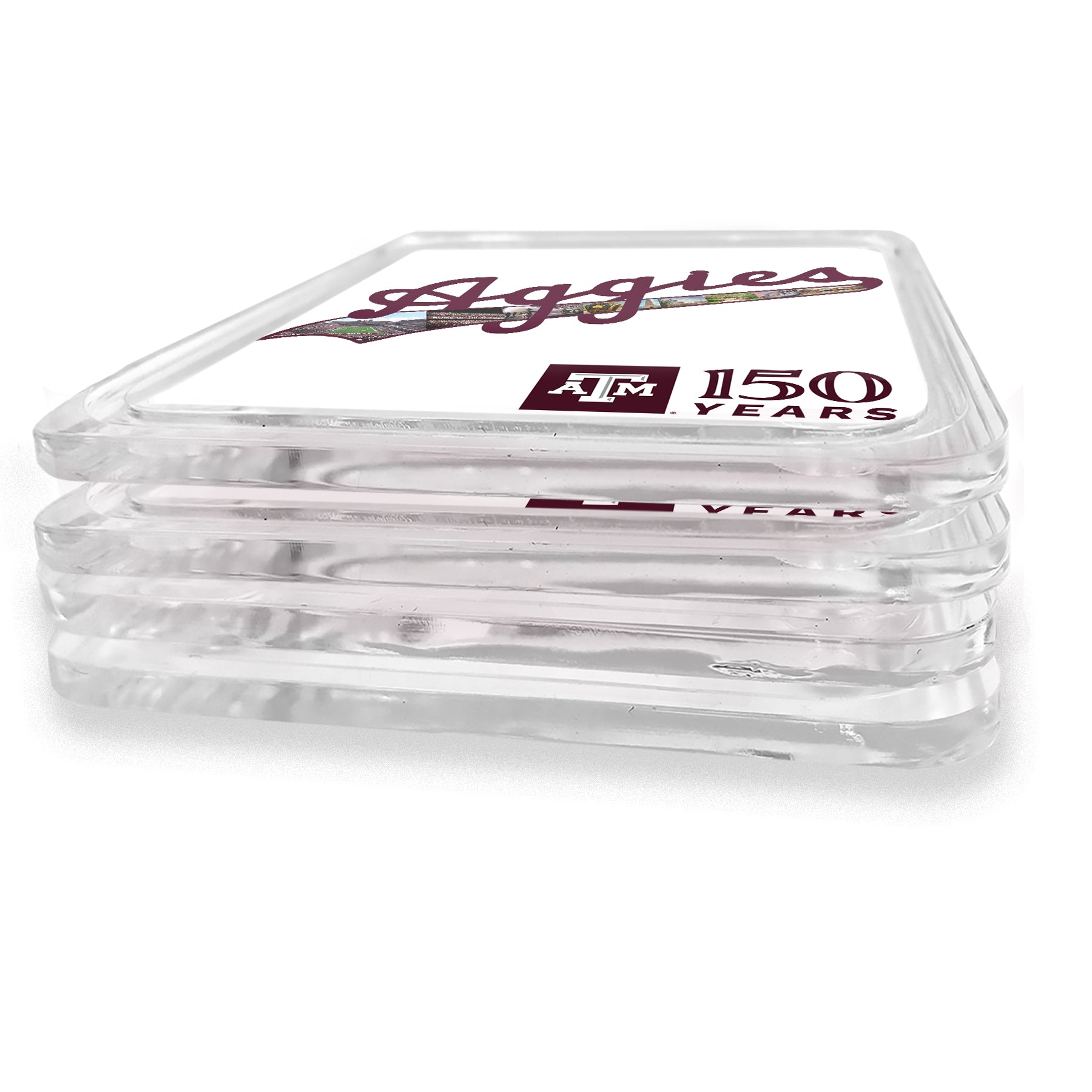Texas A&M Aggies - Sesquicentennial 150 Aggies Script - Coaster