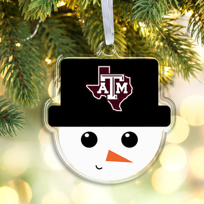 Texas A&M Aggies - Texas A&M Snowman Head Ornament