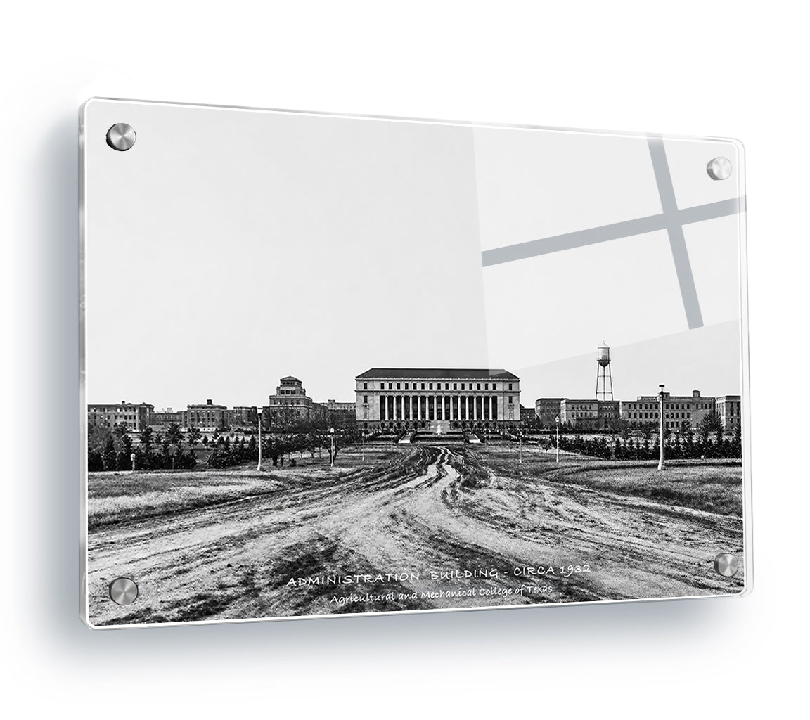 Texas A&M Aggies - Sesquicentennial Vintage Jack K. Williams Administration Building and New Main