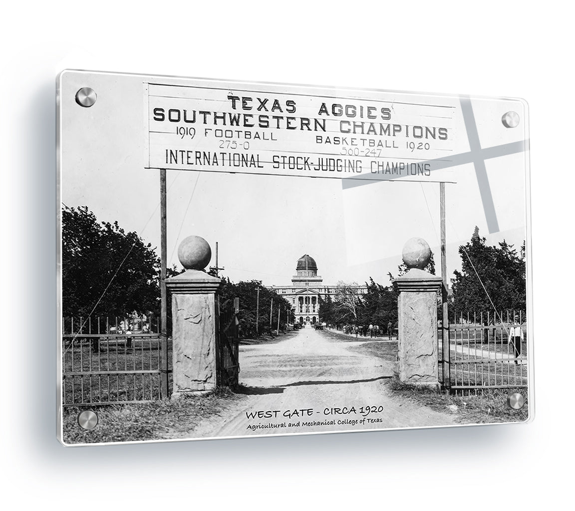 Texas A&M Aggies - Sesquicentennial Vintage West Gate Circa 1920