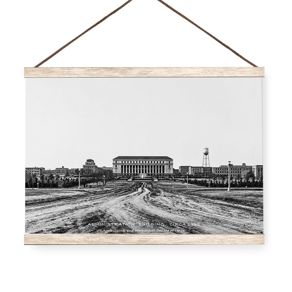 Texas A&M Aggies - Sesquicentennial Vintage Jack K. Williams Administration Building and New Main