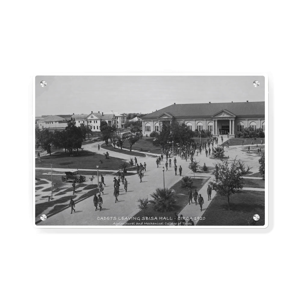 Texas A&M Aggies - Sesquicentennial Vintage Cadets Leaving Sbisa Hall Circa 1920