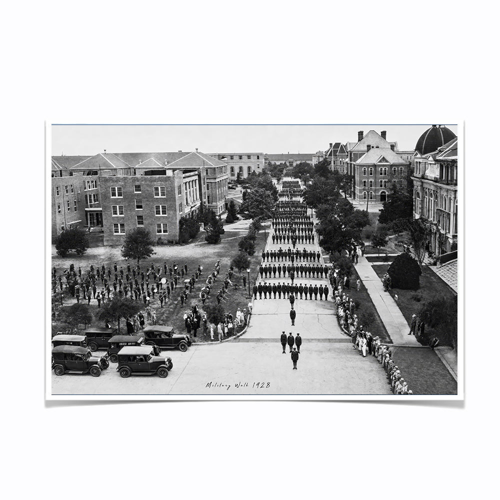 Texas A&M Aggies - Sesquicentennial Vintage A&M Military Walk 1928