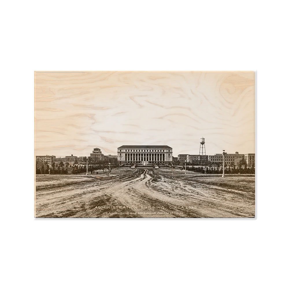 Texas A&M Aggies - Sesquicentennial Vintage Jack K. Williams Administration Building and New Main