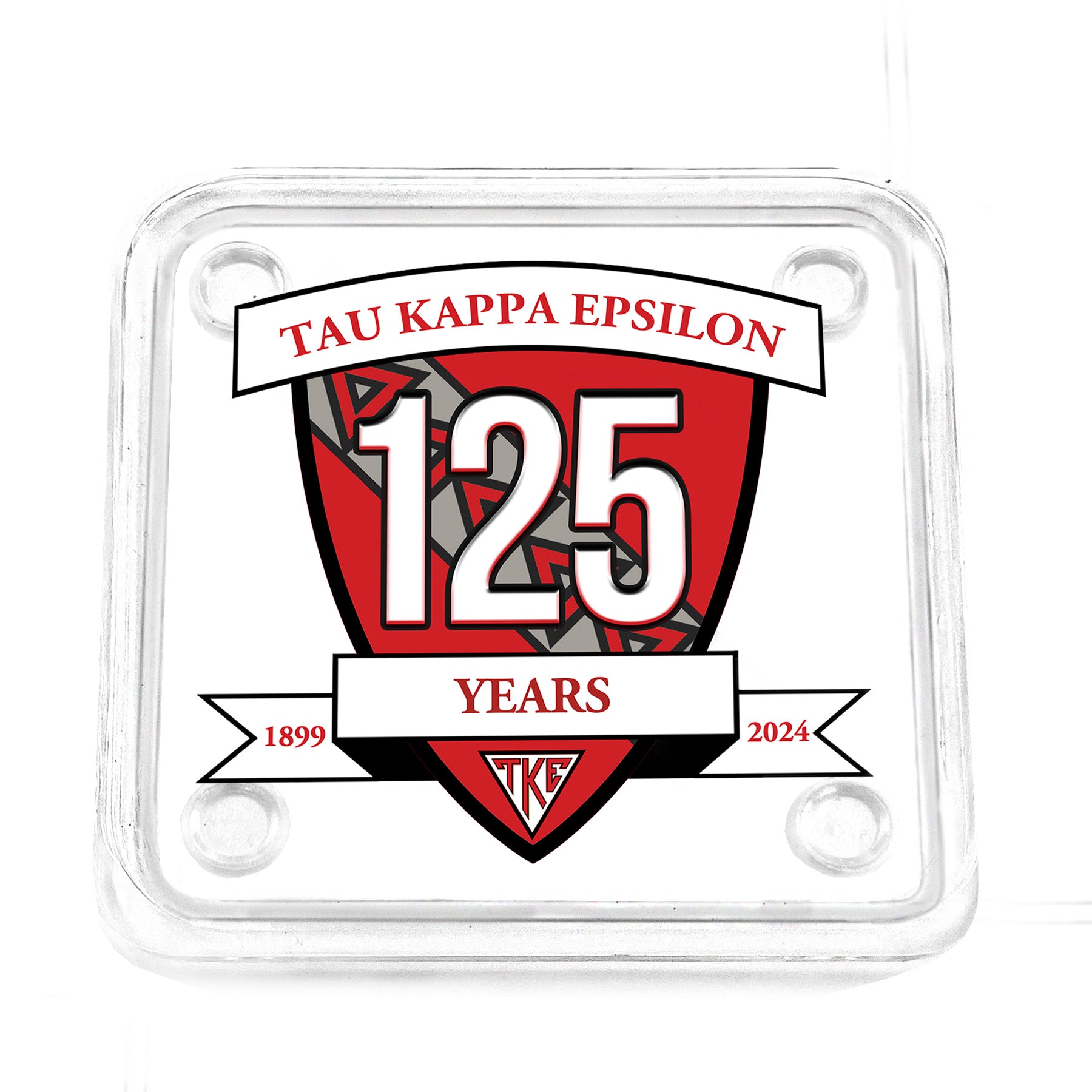 Tau Kappa Epsilon - TKE 125 Acrylic Drink Coaster