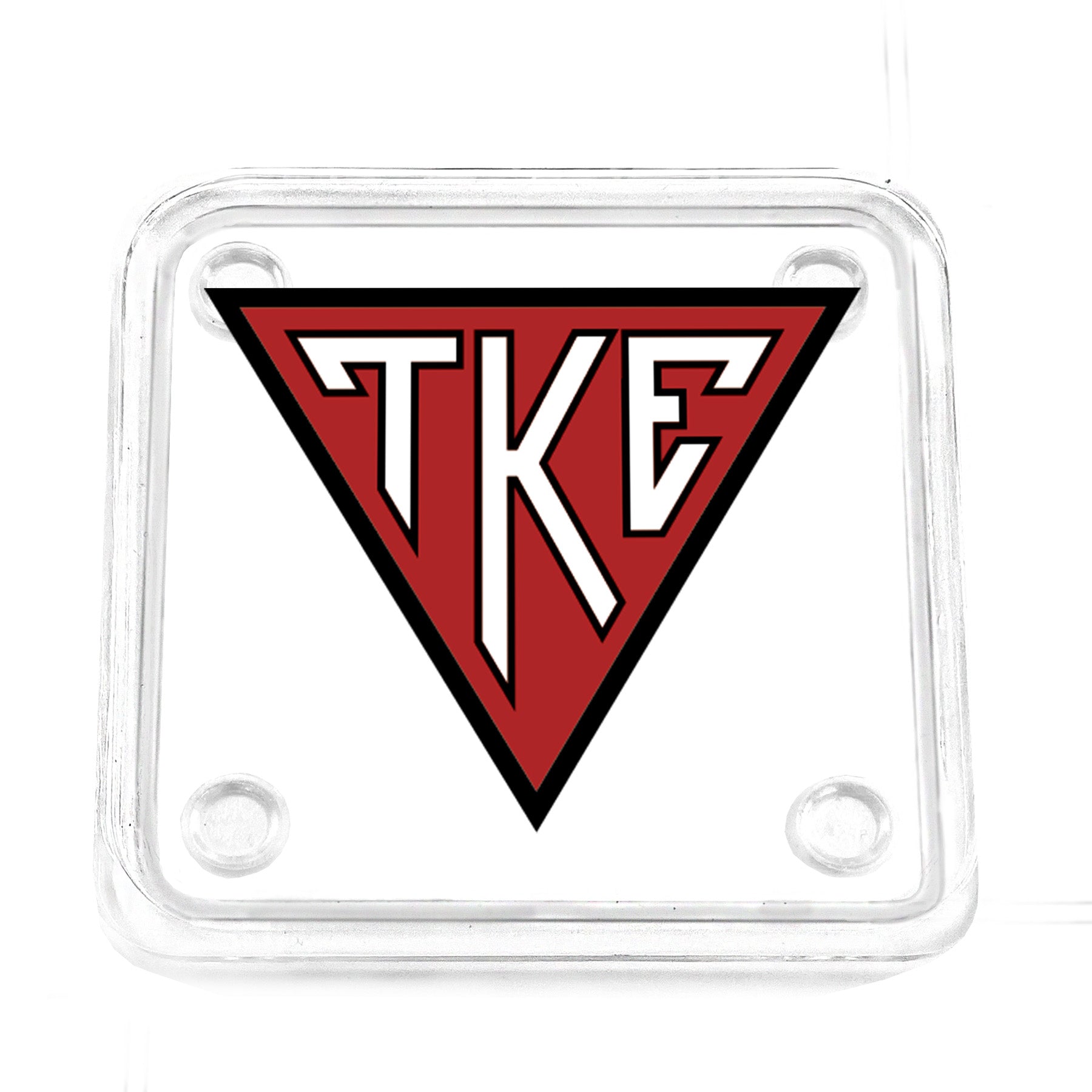 Tau Kappa Epsilon - TKE House Plate Acrylic Drink Coaster
