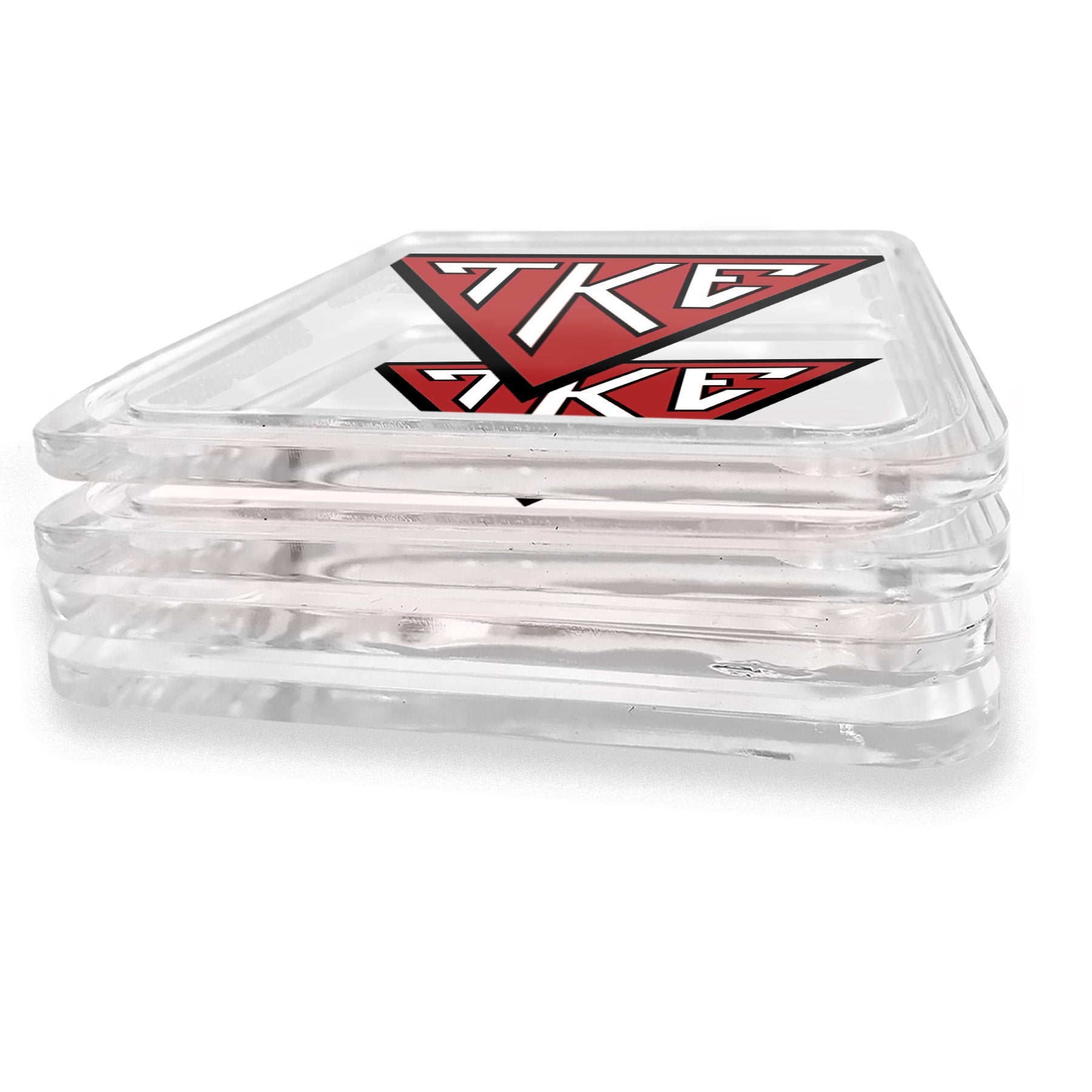 Tau Kappa Epsilon - TKE House Plate Acrylic Drink Coaster