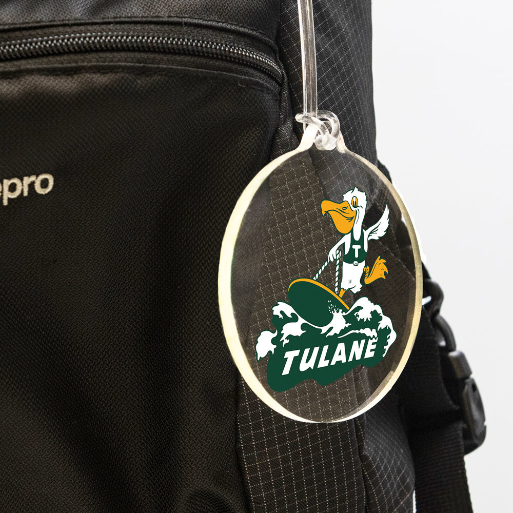 Tulane Green Wave - VIntage Tulane Wave Logo Ornament & Bag Tag