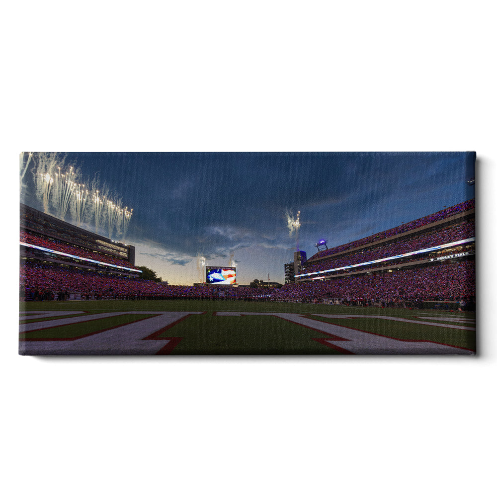 Georgia Bulldogs - National Anthem Panoramic - College Wall Art #Canvas