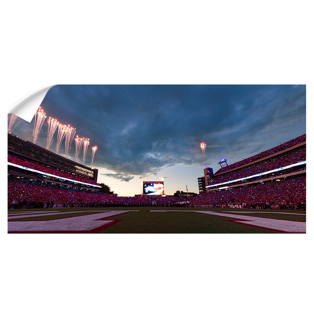 Georgia Bulldogs - Georgia Star Spangled Banner Panoramic - College Wall Art #Wall Decal