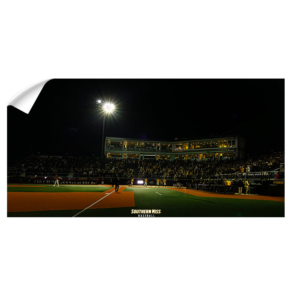 Southern Miss Golden Eagles - Southern Miss Baseball Panoramic - College Wall Art #Wall Murals